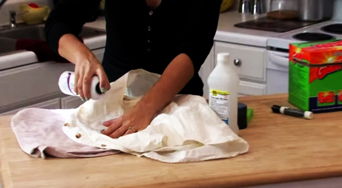 remove dry erase marker stains from clothes w alcohol and hairspray