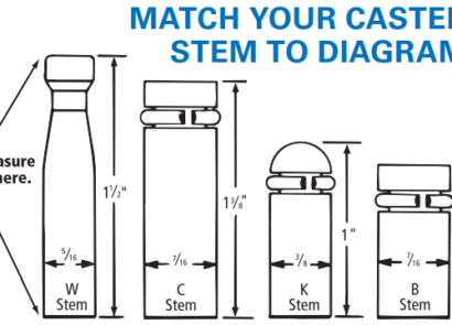 How to Measure Office Chair Casters Infograph