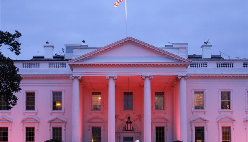 White House lit in pink for National Breast Cancer Awareness Month