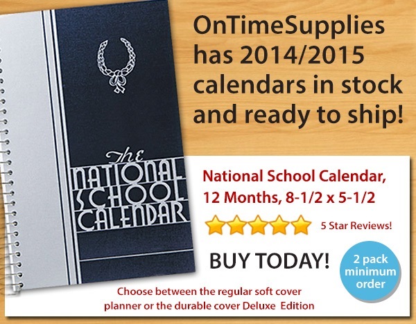 Riegle Press National School Calendar Daily Planners at OnTimeSupplies.com