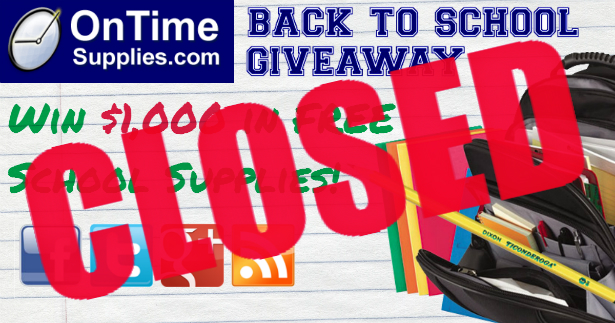 2014 Back To School Giveaway Closed