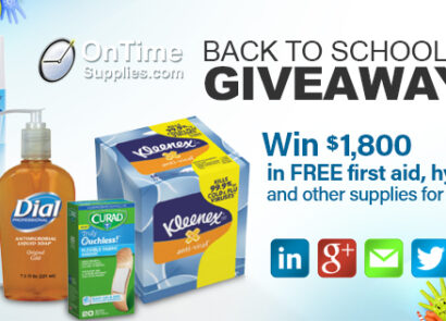Win first and and hygiene supplies in $1,800 back to school giveaway!