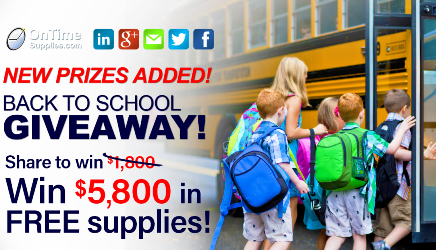 Win $5,800 in FREE school supplies!