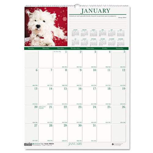 Cute Puppy Calendar by House of Doolittle. 