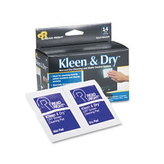 Read Right® Kleen & Dry™ Wet/Dry Wipes