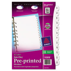 Avery® Preprinted Tab Dividers with Black and White Tabs