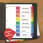 Universal® Table of Contents Dividers for Printer