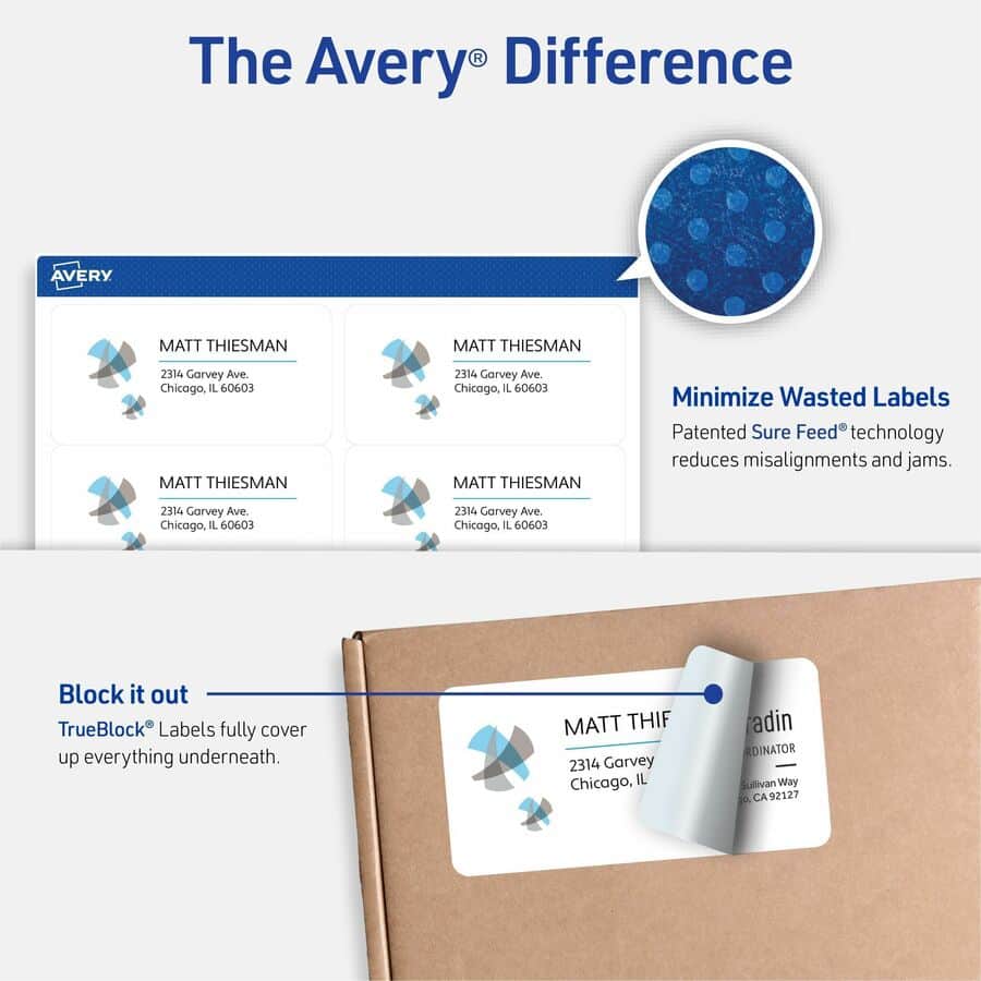 Shipping Labels by Avery® AVE5163 | OnTimeSupplies.com
