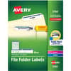 AVE5766 - Blue Filing Labels, Permanent Adhesive, Laser, Inkjet, Blue, 30 / Sheet, 1500 / Box