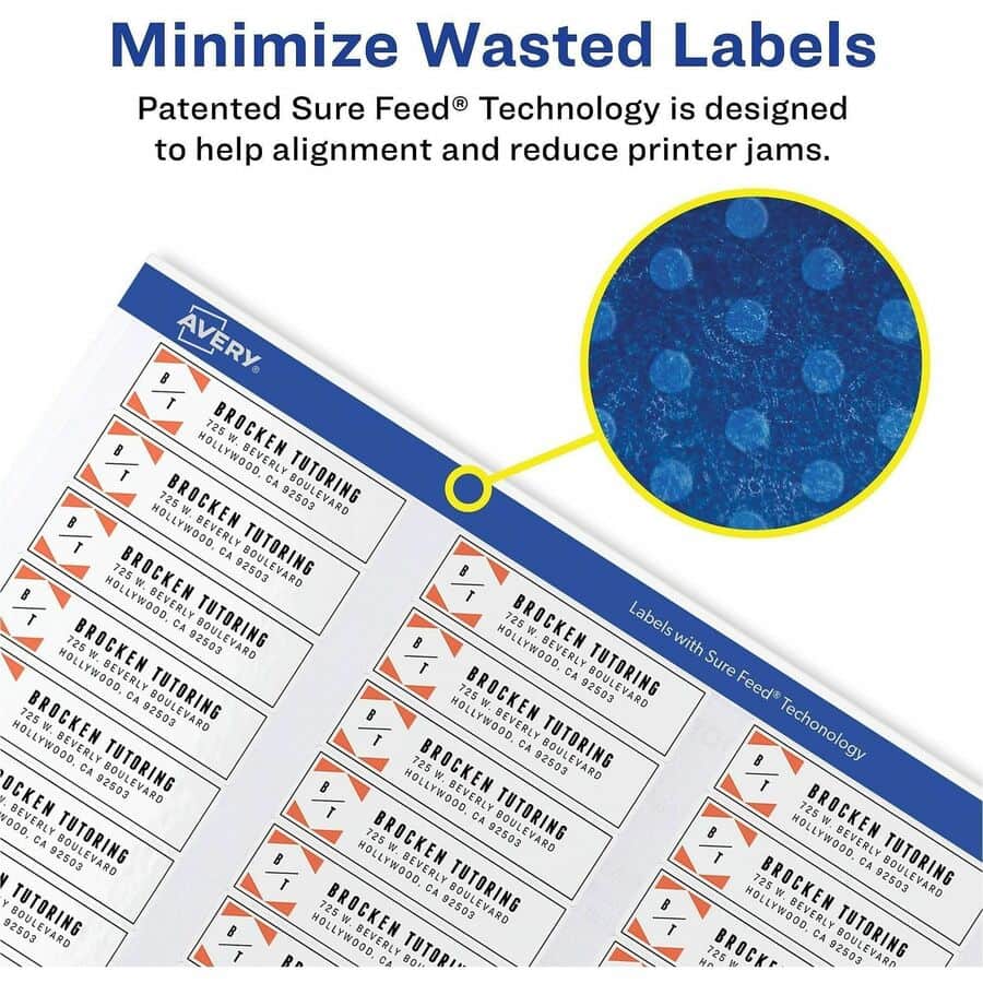 Easy Peel Return Address Labels by Avery® AVE8167 | OnTimeSupplies.com