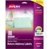 AVE5667 - Easy Peel Return Address Labels, 1/2" Width x 1 3/4" Length, Permanent Adhesive, Rectangle, Laser, Matte, Clear, Film, 80 / Sheet, 25 Total Sheets, 2000 Total Label(s), 2000 / Pack