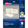 AVE5376 - 2" x 3.5" Ivory Business Cards, Sure Feed Technology, Laser, 250 Cards (5376), 79 Brightness, A4, 8 1/2" x 11", 80 lb Basis Weight, 216 g/m&sup2; Grammage, Matte