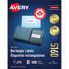 AVE5160 - White Rectangle Labels with Sure Feed, 1" Height x 2 5/8" Width, Permanent Adhesive, Rectangle, Laser, Inkjet, Matte White, Paper, 30 / Sheet, 3000 / Box