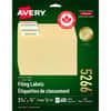 AVE5266 - Assorted Filing Labels, Permanent Adhesive, Laser, Inkjet, Assorted, 30 / Sheet, 750 / Pack