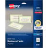AVE8376 - Sure Feed&reg; Ivory Business Cards, 79 Brightness, A4, 8 1/2" x 11", 80 lb Basis Weight, 216 g/m&sup2; Grammage, Matte