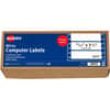 AVE4013 - Continuous Form Computer Labels, 3 1/2" Length, Permanent Adhesive, Rectangle, Dot Matrix, White, Permanent Adhesive, Stick & Stay, Customizable, Curl Resistant, PVC-free, Chlorine-free, 1 / Sheet