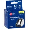 AVE4150 - Address Labels, - HeightPermanent Adhesive, Thermal, White, Water Resistant, 130 / Sheet, 260 / Box