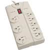 TRPTLP808 - 1440 Joule 8-Outlet Surge Protector, Gray, NEMA 5-15P, 8 x NEMA 5-15R, 1800 VA, 1440 J, 120 V AC Input, 120 V AC Output, 8 ft, 1 Each