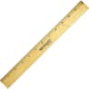 ACM05011 - Beveled Metal Edge Wood Rulers, 12" Length x 1" Width, 1/16 Graduations, Imperial Measuring System, Wood, 1 Each