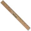 ACM10375 - 12" Dual-Sided Inches/Metric Wood Ruler, 12" Length x 1" Width, 1/16 Graduations, Metric, Imperial Measuring System, Wood, 1 Each
