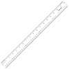 ACM10564 - 18" Transparent Ruler, 18" Length x 1" Width, 1/16 Graduations, Imperial, Metric Measuring System, Acrylic, Clear, 1 Each