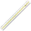 ACM10580 - 15" Data Hightlight Ruler, 15" Length x 1" Width, Metric, Imperial Measuring System, Acrylic, Clear, 1 Each