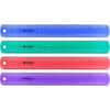 ACM12975 - Transparent Jeweltone 12" Plastic Ruler, 12" Length x 1" Width, 1/16 Graduations, Metric, Imperial Measuring System, Plastic, Assorted, 1 Each