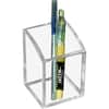 KTKAD20 - Pen/Pencil Cup, 4" Height x 3" Width x 3" Depth, Acrylic, Clear, 1 Each