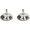 TCO11001 - Bell-shaped Weight Base for Stanchion, Stainless Steel Post, Black Rope Attachment, Chrome, 2 / Box