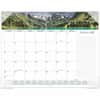 AAG89802 - Panoramic Landscape Desk Pad, Standard, Monthly, 12 Month, January 2027 to December 2027, 1 Month Single Page Layout, 21 3/4" x 17" Sheet Size, White Sheet, 2.25" x 2.13" Block, Desk Pad, Poly, Paper