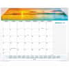 AAG89803 - Panoramic Seascape Desk Pad, Standard, Monthly, 12 Month, January 2027 to December 2027, 1 Month Single Page Layout, 21 3/4" x 17" Sheet Size, White Sheet, 2.25" x 2.13" Block, Desktop, Desk Pad