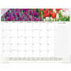 AAG89805 - Panoramic Floral Desk Pad, Standard, Monthly, 12 Month, January 2026 to December 2026, 1 Month Single Page Layout, 21 3/4" x 17" Sheet Size, White Sheet, 2.13" x 2.25" Block, Desk Pad, Poly, Paper