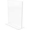 DEF69201 - Classic Image Double-Sided Sign Holder, 8.5" Width x 11" Height, Rectangular Shape, Self-standing, Bottom Loading, Indoor, Outdoor, Plastic, Clear, 1 Each
