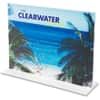 DEF69301 - Classic Image Double-Sided Sign Holder, 11" Width x 8.5" Height, Rectangular Shape, Self-standing, Bottom Loading, Indoor, Outdoor, Plastic, Clear, Clear, 1 Each