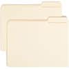SMD10337 - 1/3 Tab Cut Letter Recycled Top Tab File Folder, 8 1/2" x 11", 3/4" Expansion, Top Tab Location, Right Tab Position, 11 pt., 2 Plys, Manila, Reinforced, Durable, Reinforced Tab, Rounded Corner