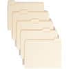 SMD10350 - 1/5 Tab Cut Letter Recycled Top Tab File Folder, 8 1/2" x 11", 3/4" Expansion, Top Tab Location, Assorted Tab Position, 11 pt., 1 Plys, Manila, 10% Recycled, 100 / Box