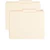 SMD10376 - 2/5 Tab Cut Letter Recycled Top Tab File Folder, 8 1/2" x 11", 3/4" Expansion, Top Tab Location, Right of Center Tab Position, 11 pt., 2 Plys, Manila, Rounded Corner, Durable, Reinforced Tab