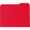 SMD10501 - 1/3 Tab Cut Letter Top Tab File Folder, 8 1/2" x 11", 3/4" Expansion, Top Tab Location, Assorted Tab Position, Polypropylene, Red, 24 / Box