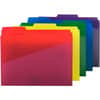 SMD10540 - 1/3 Tab Cut Letter Top Tab File Folder, 8 1/2" x 11", 3/4" Expansion, Top Tab Location, Assorted Tab Position, Polypropylene, Blue, Green, Red, Yellow, Purple, 30 / Box