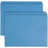 SMD12010 - Straight Tab Cut Letter Recycled Top Tab File Folder, 8 1/2" x 11", 3/4" Expansion, 11 pt., 2 Plys, Blue, Reinforced, 10% Recycled, 100 / Box