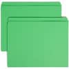 SMD12110 - Straight Tab Cut Letter Recycled Top Tab File Folder, 8 1/2" x 11", 3/4" Expansion, 11 pt., 2 Plys, Green, 10% Recycled, 100 / Box