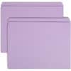 SMD12410 - Colored Straight Tab Cut Letter Recycled Top Tab File Folder, 8 1/2" x 11", 3/4" Expansion, 11 pt., 2 Plys, Lavender, 10% Recycled, 100 / Box
