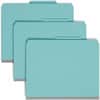 SMD14030 - SafeSHIELD 2/5 Tab Cut Letter Recycled Classification Folder, 8 1/2" x 11", 2" Expansion, 2 x 2S Fastener, 2" for Folder, Top Tab Location, Right of Center Tab Position, 2 Divider, 25 pt., Pressboard