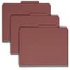 SMD14075 - SafeSHIELD 2/5 Tab Cut Letter Recycled Classification Folder, 8 1/2" x 11", 2" Expansion, 2 x 2S Fastener, 2" for Folder, Top Tab Location, Right of Center Tab Position, 2 Divider, 25 pt., Pressboard
