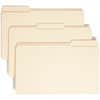 SMD15334 - 1/3 Tab Cut Legal Recycled Top Tab File Folder, 8 1/2" x 14", 3/4" Expansion, Top Tab Location, Assorted Tab Position, 11 pt., 2 Plys, Manila, Reinforced, Rounded Corner, Durable, Reinforced Tab