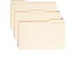 SMD15434 - 1/3 Tab Cut Legal Recycled Top Tab File Folder, 8 1/2" x 14", 3/4" Expansion, Top Tab Location, Assorted Tab Position, 14 pt., 2 Plys, Manila, Reinforced Tab, 10% Recycled, 100 / Box
