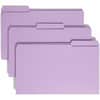 SMD17434 - Colored 1/3 Tab Cut Legal Recycled Top Tab File Folder, 8 1/2" x 14", 3/4" Expansion, Top Tab Location, Assorted Tab Position, 11 pt., 2 Plys, Lavender, 10% Recycled, 100 / Box