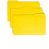 SMD17934 - Colored 1/3 Tab Cut Legal Recycled Top Tab File Folder, 8 1/2" x 14", 3/4" Expansion, Top Tab Location, Assorted Tab Position, 11 pt., 2 Plys, Yellow, 10% Recycled, 100 / Box