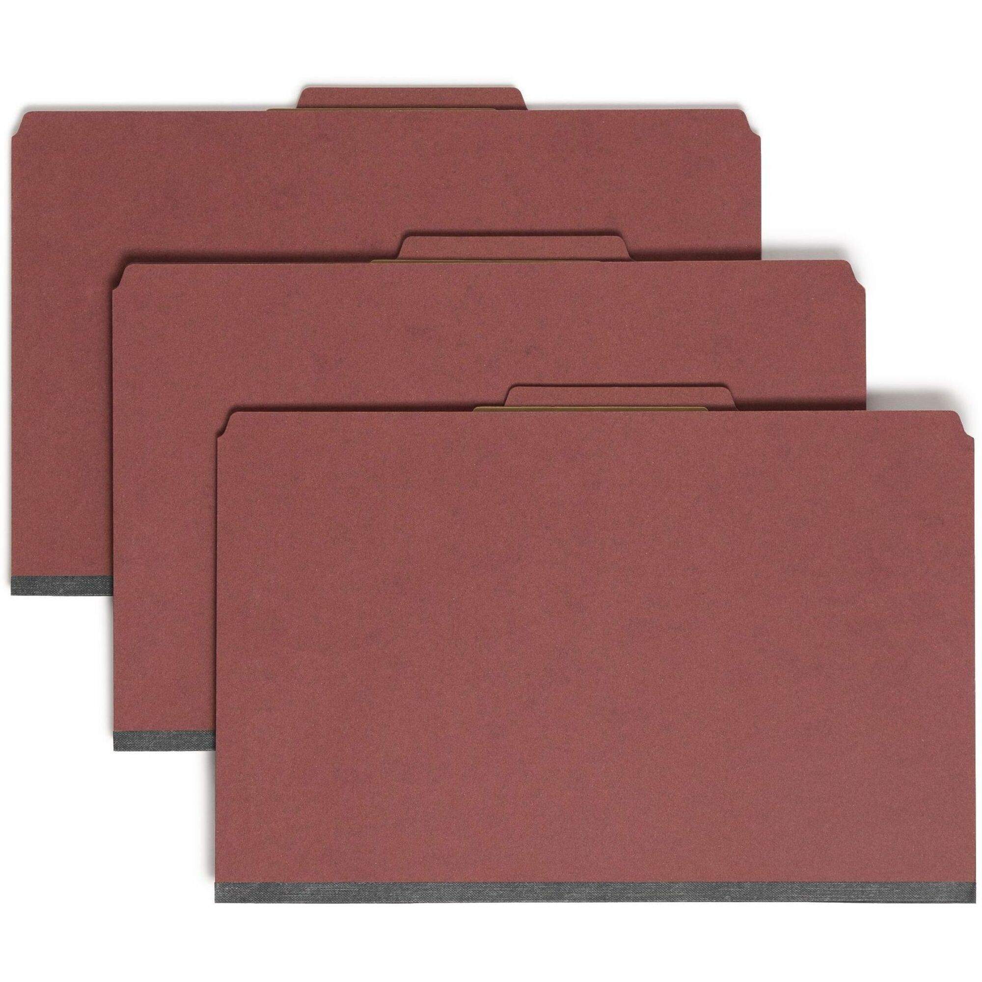 SafeSHIELD 2/5 Tab Cut Letter Recycled Classification Folder by