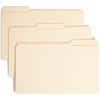 SMD19534 - 1/3 Tab Cut Legal Recycled Fastener Folder, 8 1/2" x 14", 3/4" Expansion, 1 x 2K Fastener, 2" for Folder, Top Tab Location, Assorted Tab Position, 11 pt., 2 Plys, Manila, Reinforced Tab, 10% Recycled